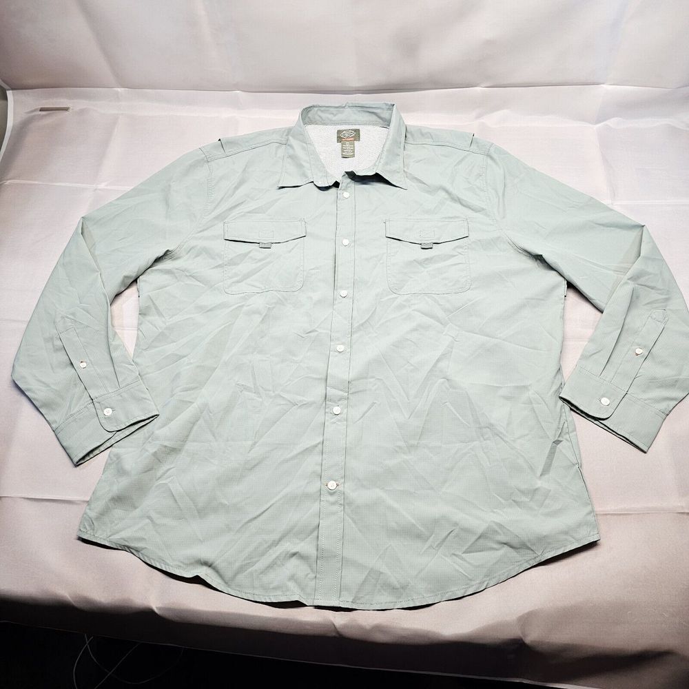 St Johns Bay Outdoor Mens Vented Long Sleeve Fishing Hiking Shirt Button Up‎ XXL